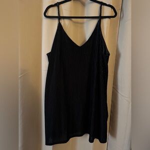 Wild Fable by Target Black Velvet Textured Sleeveless Dress, XXL